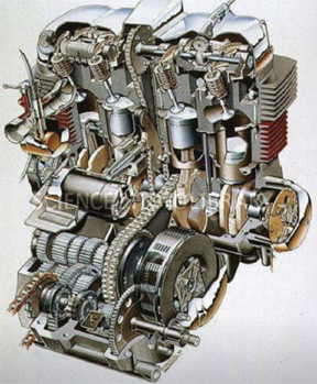CB750 exploded view engine